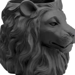 KARE Design Aufbewahrung & Ordnung-Deko Ubertopf Lion Schwarz