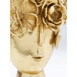 KARE Design Vasen-Deko Vase Flowercrown Gold 20Cm