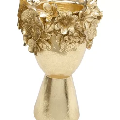 KARE Design Vasen-Deko Vase Flowercrown Gold 20Cm