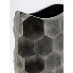 KARE Design Vasen-Deko Vase Sacramento Comb Silber Antik 59Cm