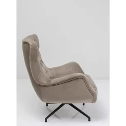 KARE Design Sessel-Drehsessel Bellissima Velvet Beige