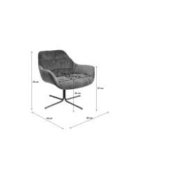 KARE Design Sessel-Drehsessel Bristol Gelb