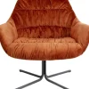 KARE Design Sessel-Drehsessel Bristol Rostrot