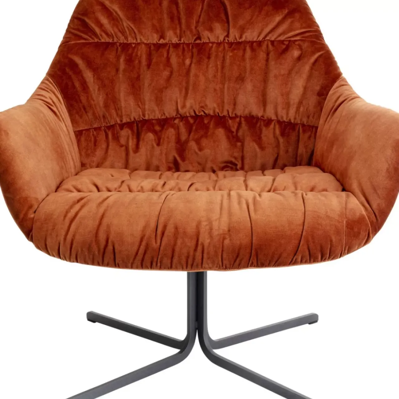 KARE Design Sessel-Drehsessel Bristol Rostrot