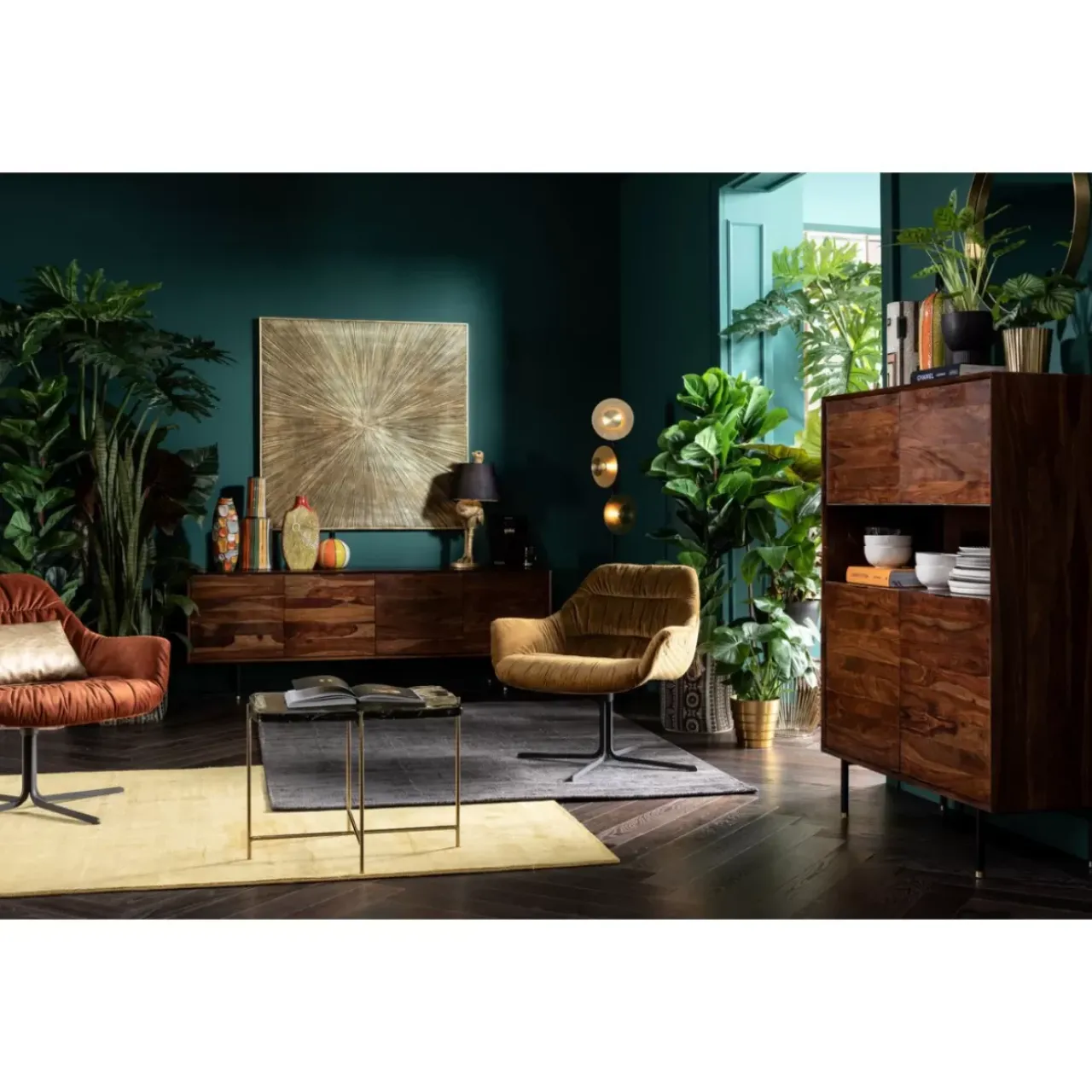 KARE Design Sessel-Drehsessel Bristol Rostrot