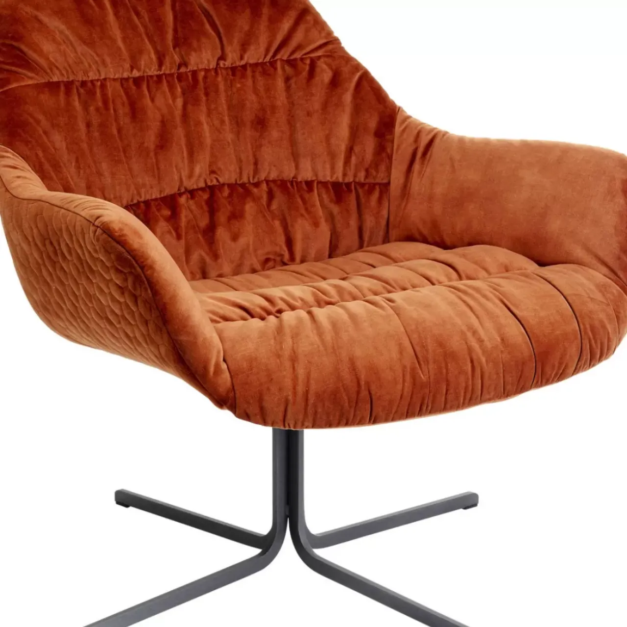 KARE Design Sessel-Drehsessel Bristol Rostrot