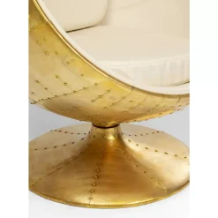 KARE Design Sessel-Drehsessel Eye Ball Messing