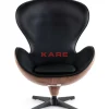 KARE Design Sessel-Drehsessel Lounge Black Walnut