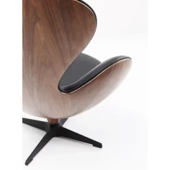 KARE Design Sessel-Drehsessel Lounge Black Walnut