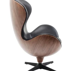 KARE Design Sessel-Drehsessel Lounge Black Walnut