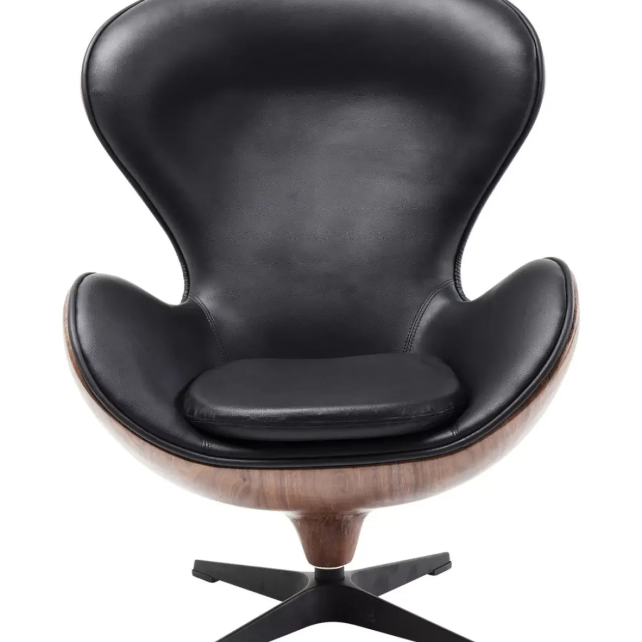 KARE Design Sessel-Drehsessel Lounge Black Walnut