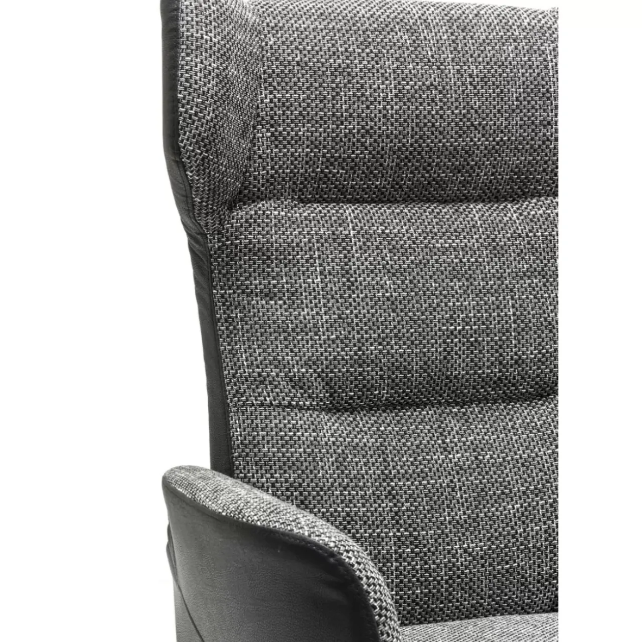 KARE Design Sessel-Drehsessel Mit Hocker Ohio Salt And Pepper