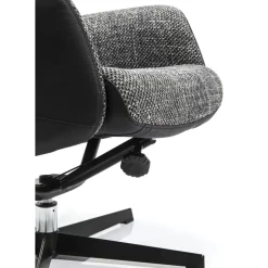 KARE Design Sessel-Drehsessel Mit Hocker Ohio Salt And Pepper