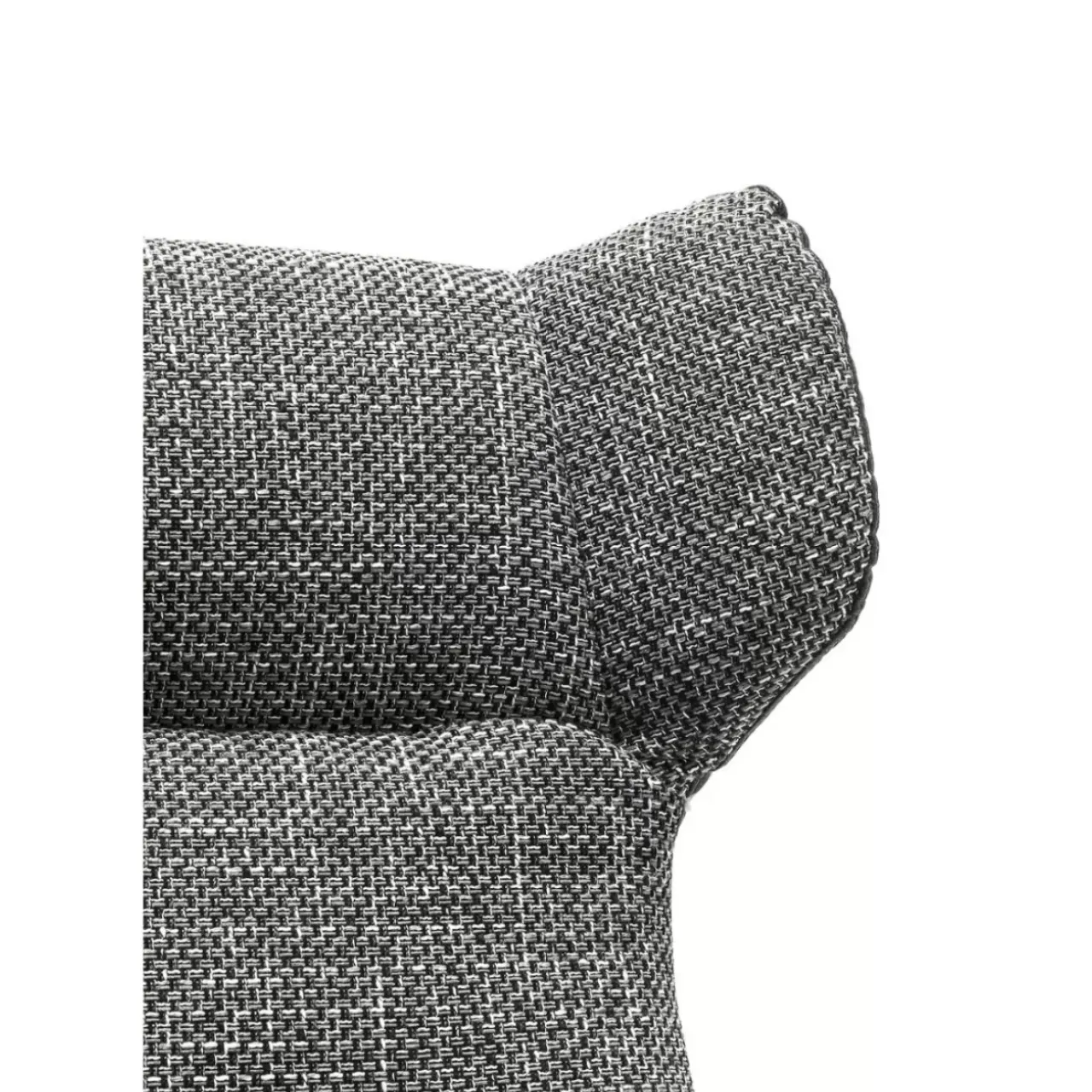 KARE Design Sessel-Drehsessel Mit Hocker Ohio Salt And Pepper