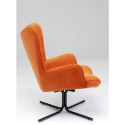 KARE Design Sessel-Drehsessel Oscar Velvet Orange