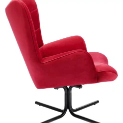 KARE Design Sessel-Drehsessel Oscar Velvet Rot