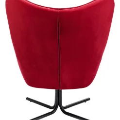 KARE Design Sessel-Drehsessel Oscar Velvet Rot