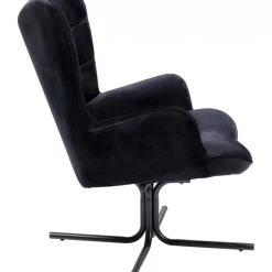 KARE Design Sessel-Drehsessel Oscar Velvet Schwarz
