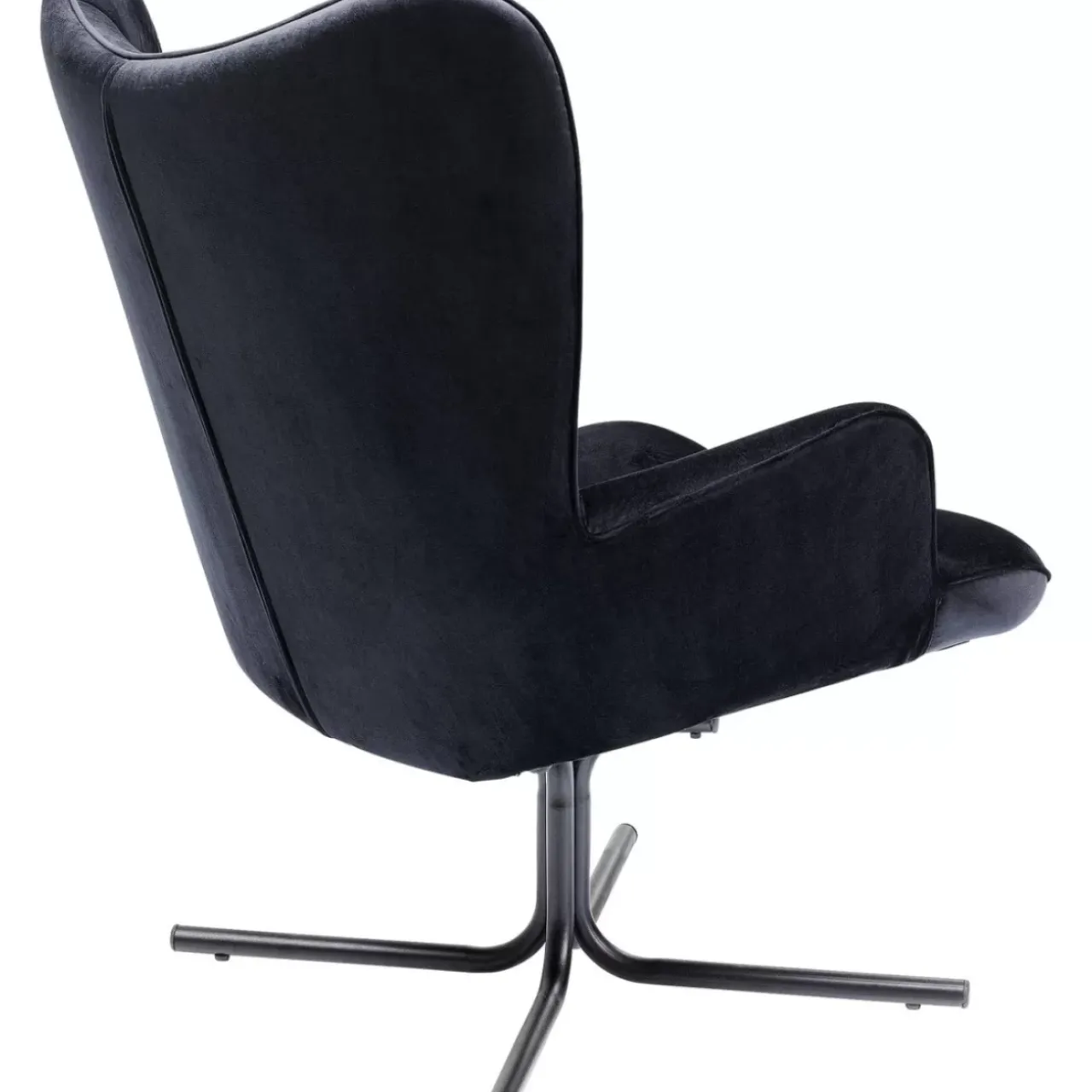 KARE Design Sessel-Drehsessel Oscar Velvet Schwarz