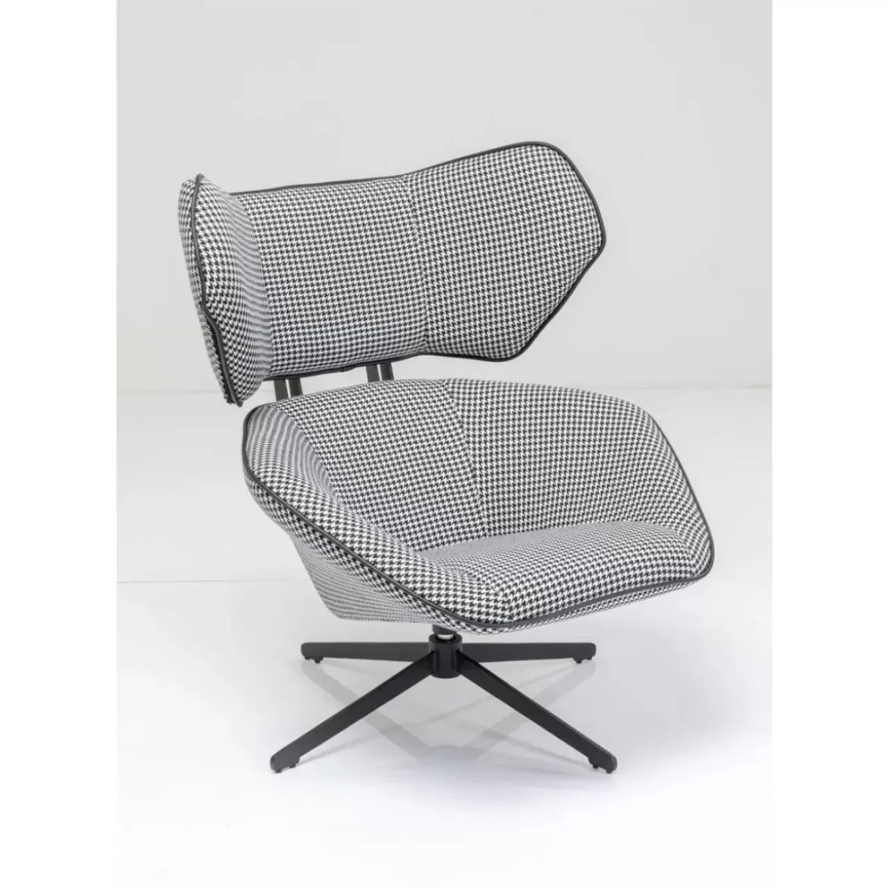 KARE Design Sessel-Drehsessel Toledo Schwarz Weiss