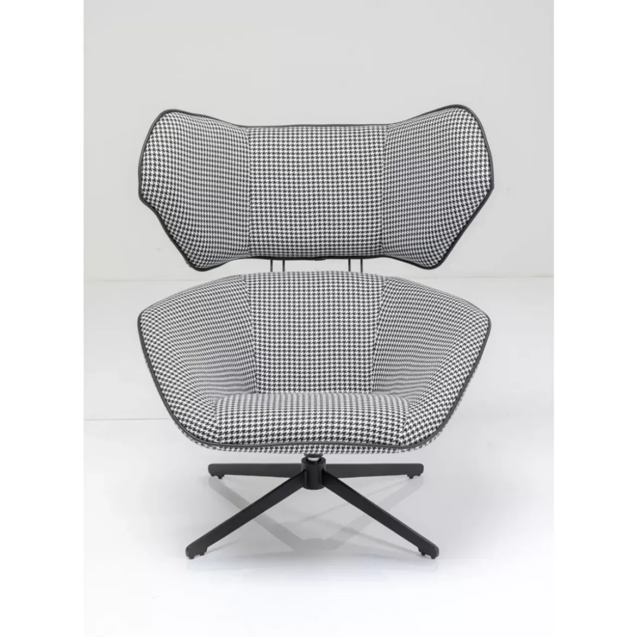 KARE Design Sessel-Drehsessel Toledo Schwarz Weiss