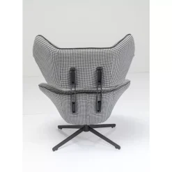 KARE Design Sessel-Drehsessel Toledo Schwarz Weiss