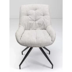 KARE Design Stühle-Drehstuhl Lori Grau Braun