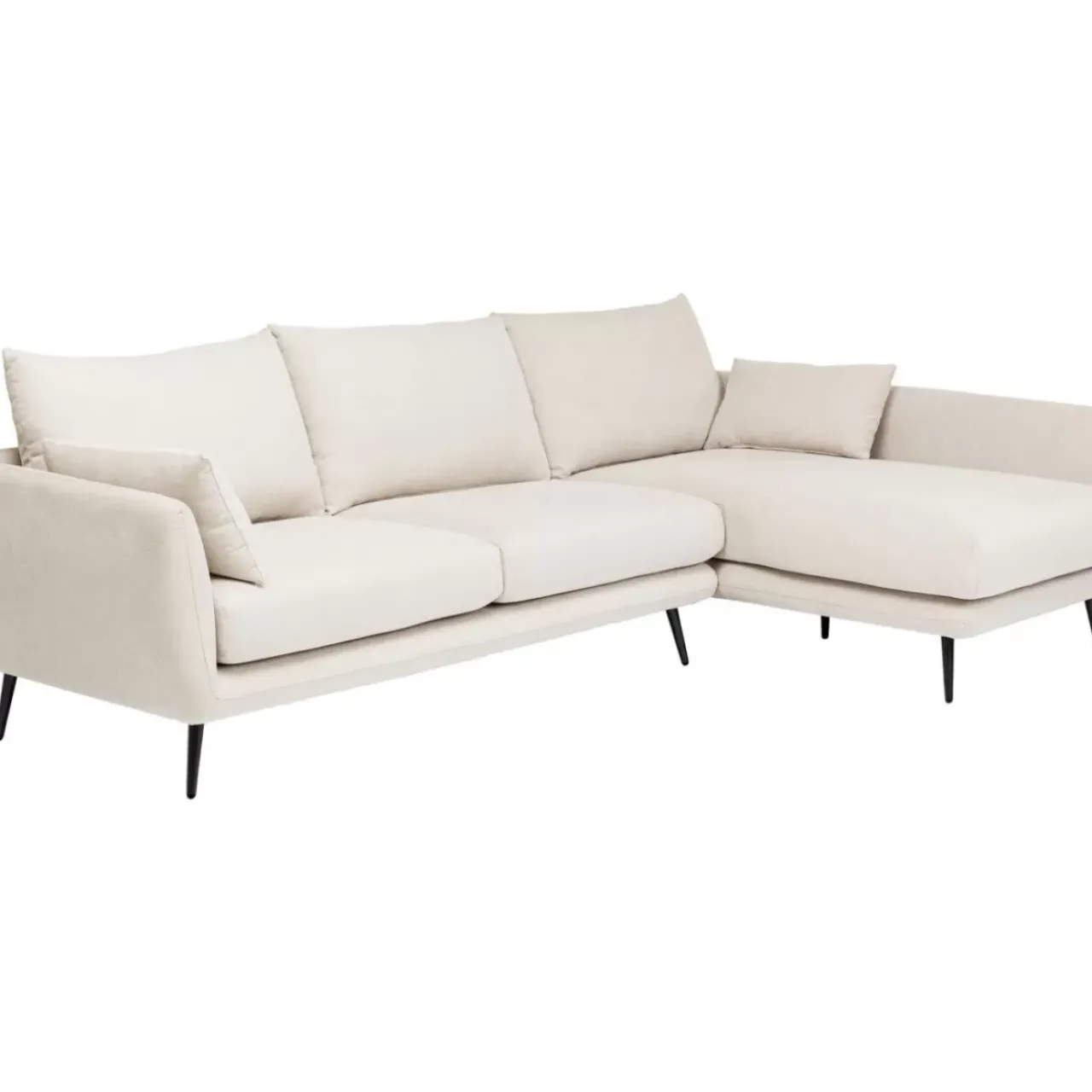 KARE Design Sofas & Couches-Ecksofa Amalfi Rechts Creme 275Cm
