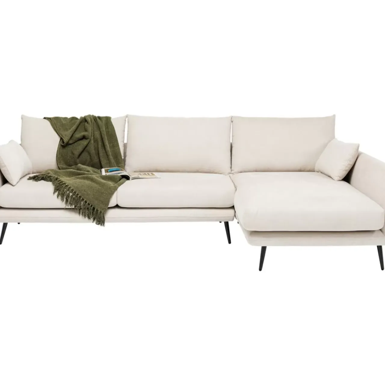 KARE Design Sofas & Couches-Ecksofa Amalfi Rechts Creme 275Cm