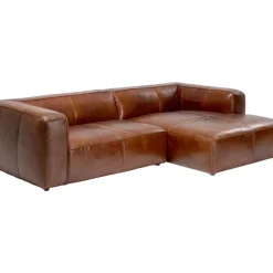 KARE Design Sofas & Couches-Ecksofa Cubetto Leder Braun
