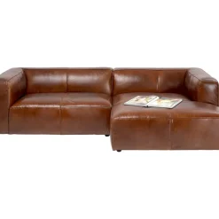 KARE Design Sofas & Couches-Ecksofa Cubetto Leder Braun