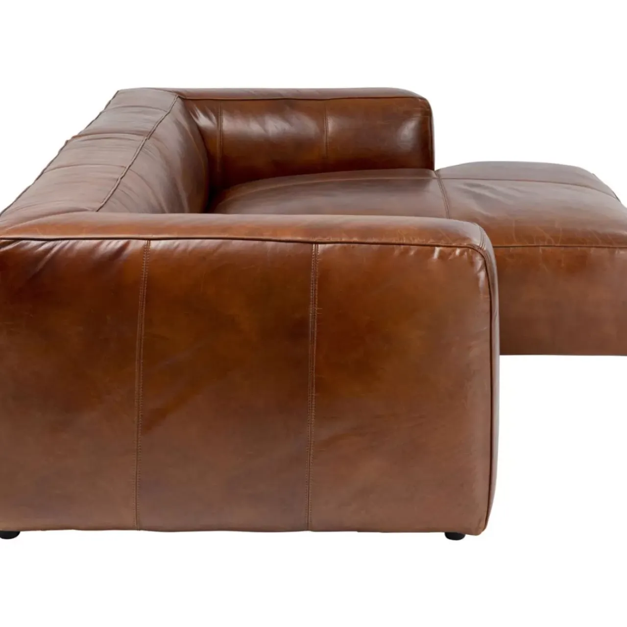KARE Design Sofas & Couches-Ecksofa Cubetto Leder Braun