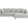 KARE Design Sofas & Couches-Ecksofa Gianni Cord Grau Rechts