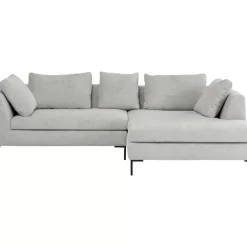 KARE Design Sofas & Couches-Ecksofa Gianni Cord Grau Rechts