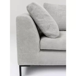 KARE Design Sofas & Couches-Ecksofa Gianni Cord Grau Rechts