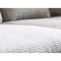 KARE Design Sofas & Couches-Ecksofa Gianni Cord Grau Rechts