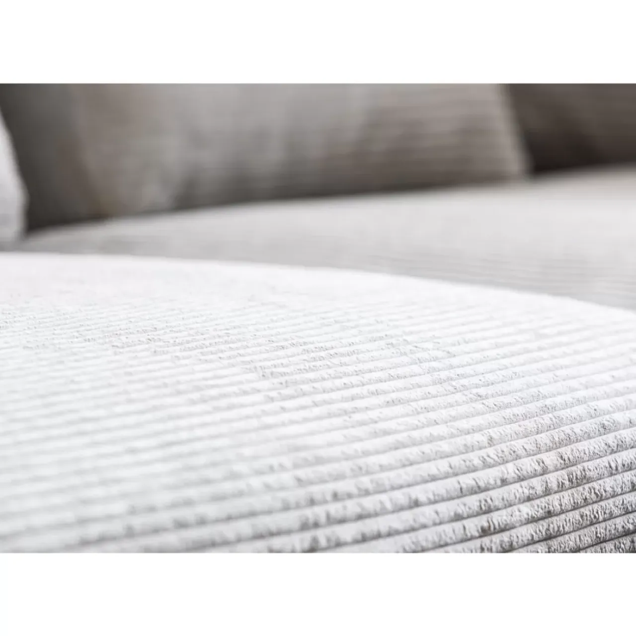 KARE Design Sofas & Couches-Ecksofa Gianni Cord Grau Rechts