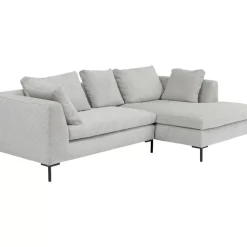 KARE Design Sofas & Couches-Ecksofa Gianni Cord Grau Rechts