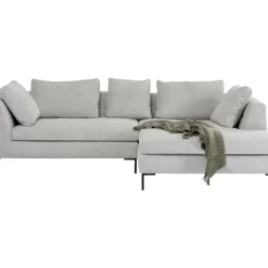 KARE Design Sofas & Couches-Ecksofa Gianni Cord Grau Rechts