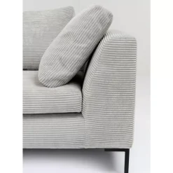 KARE Design Sofas & Couches-Ecksofa Gianni Cord Grau Links