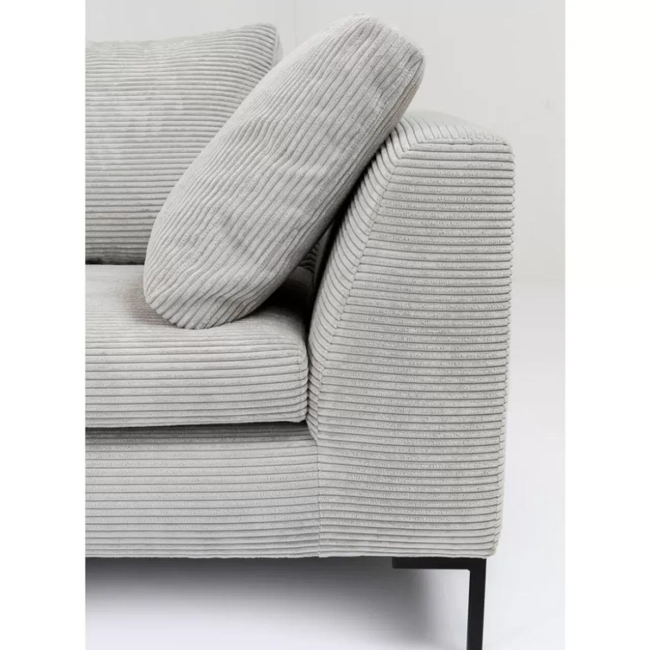 KARE Design Sofas & Couches-Ecksofa Gianni Cord Grau Links