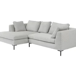 KARE Design Sofas & Couches-Ecksofa Gianni Cord Grau Links