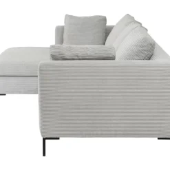 KARE Design Sofas & Couches-Ecksofa Gianni Cord Grau Links