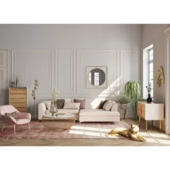 KARE Design Sofas & Couches-Ecksofa Gianni Creme Rechts