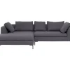KARE Design Sofas & Couches-Ecksofa Gianni Dolce Dunkelgrau Links