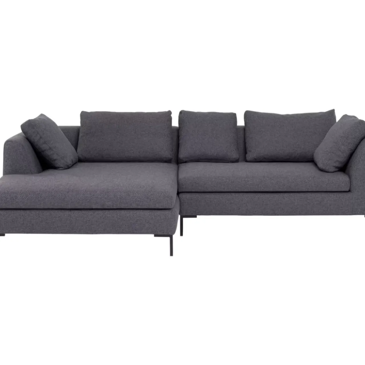 KARE Design Sofas & Couches-Ecksofa Gianni Dolce Dunkelgrau Links