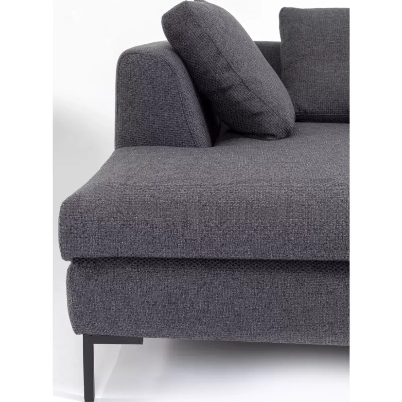 KARE Design Sofas & Couches-Ecksofa Gianni Dolce Dunkelgrau Links