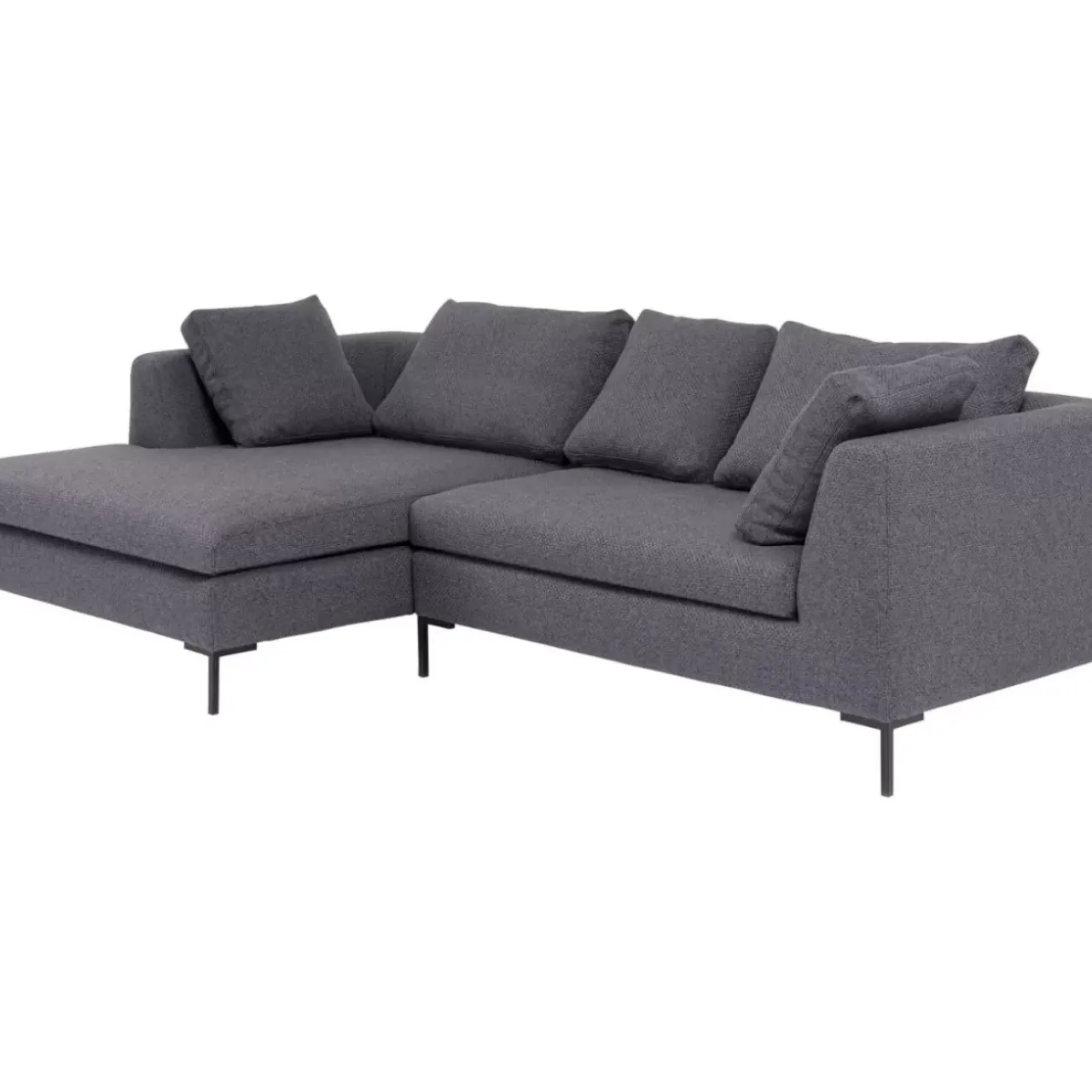 KARE Design Sofas & Couches-Ecksofa Gianni Dolce Dunkelgrau Links