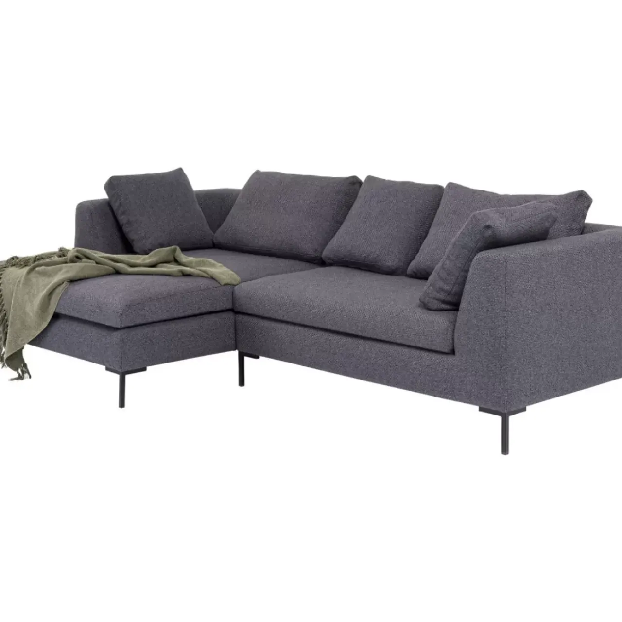 KARE Design Sofas & Couches-Ecksofa Gianni Dolce Dunkelgrau Links