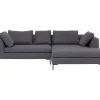 KARE Design Sofas & Couches-Ecksofa Gianni Dolce Dunkelgrau Rechts